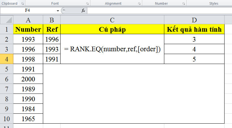 cach-su-dung-ham-RANK.EQ-trong-excel-3