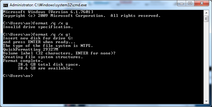 Lỗi không format được usb